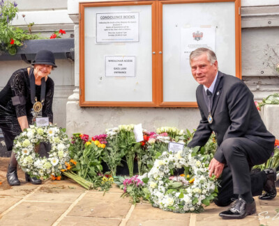 Marking the death of the Queen